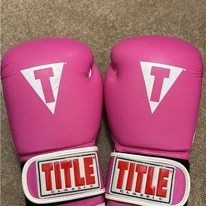 Title Classic Pink Boxing Gloves